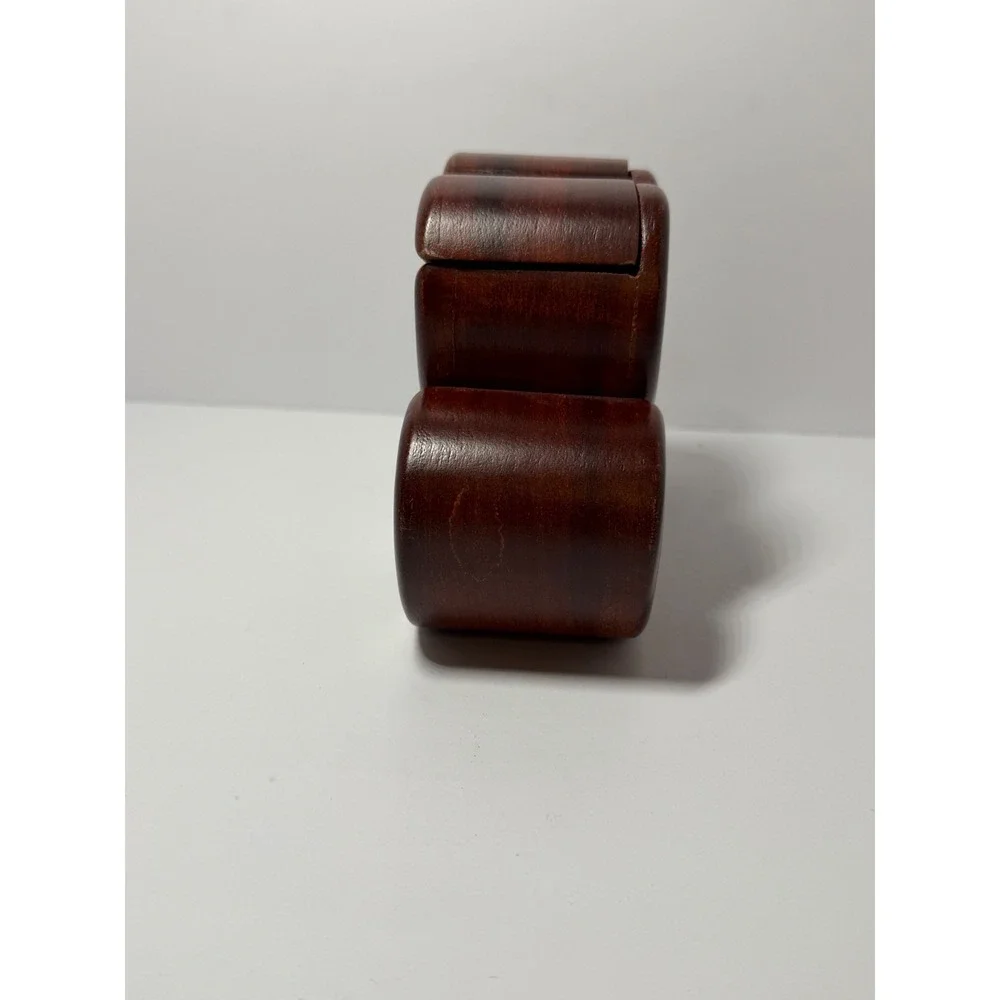 Handcrafted Heart Wooden Secret Puzzle Box Decorative Jewelry Trinket Case Brown